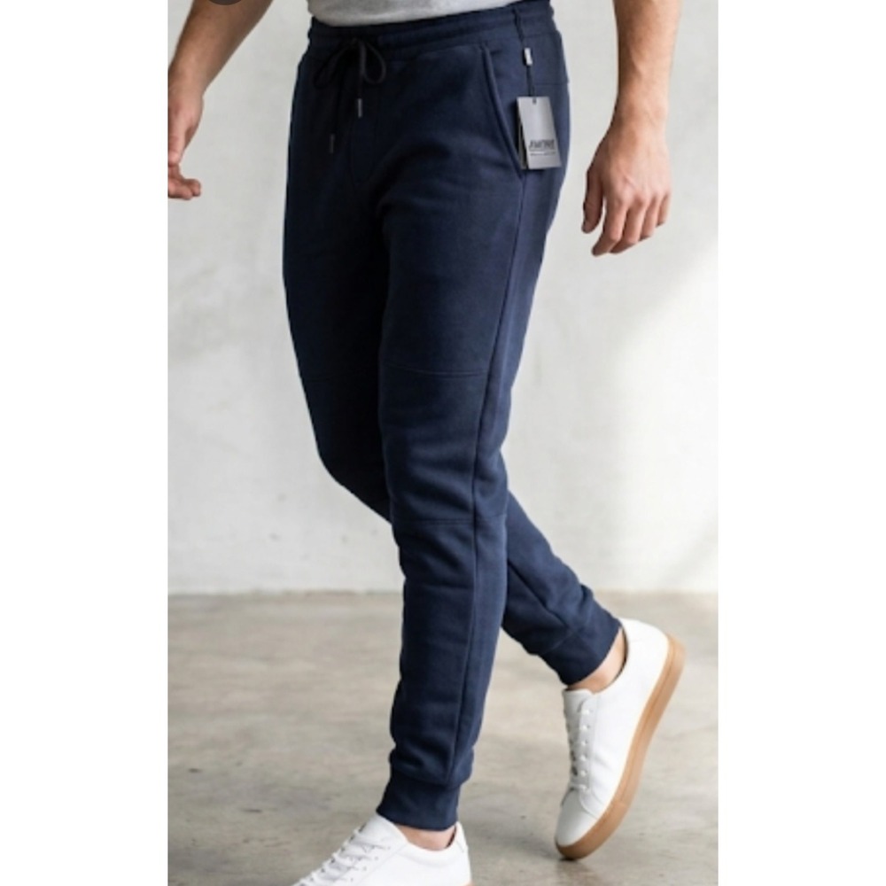 Mitre Men's Sz S Different League Navy Fleece Pocket Joggers NWT